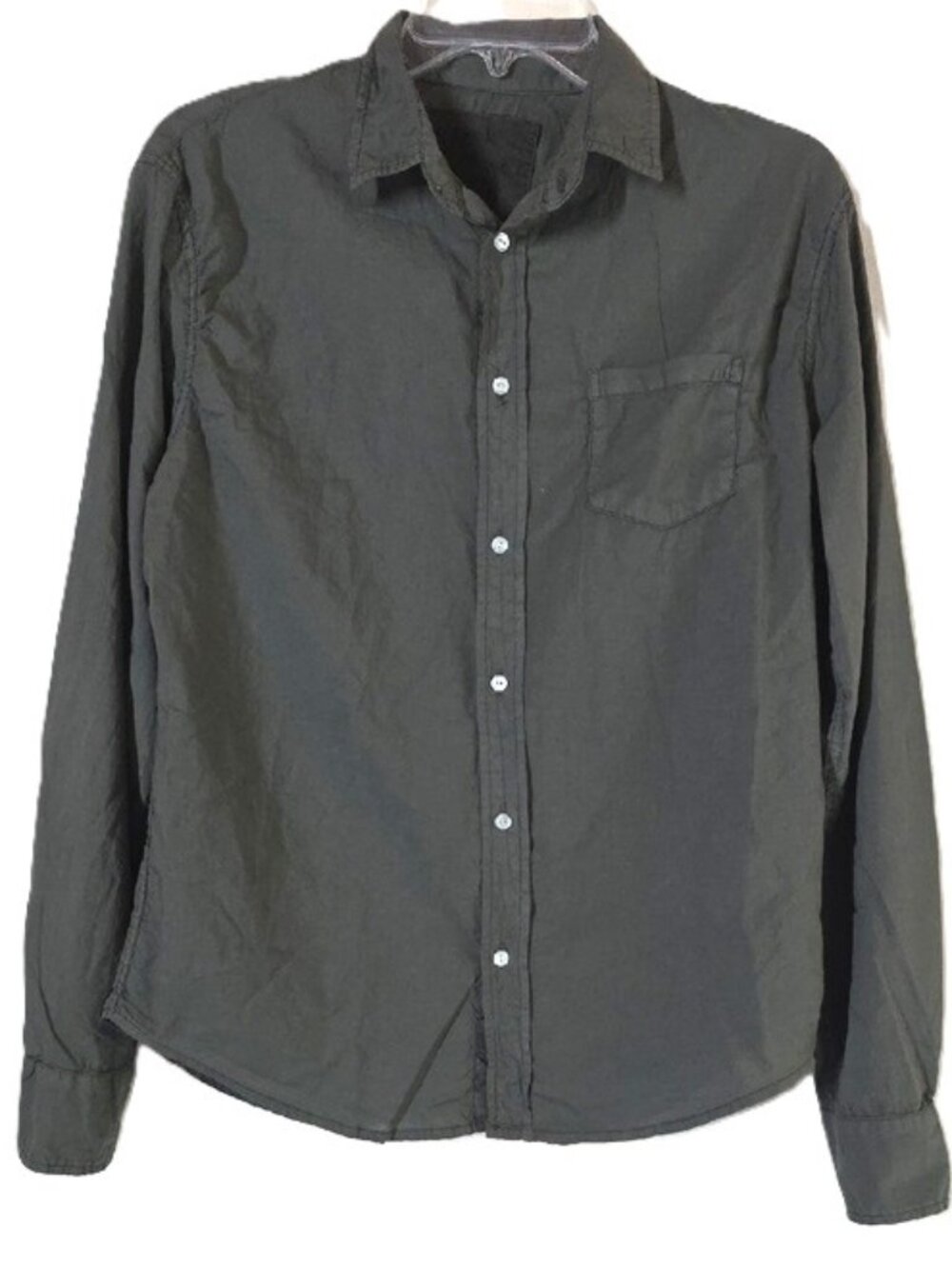 NEW $228 FRANK EILEEN MEN'S LUKE ARMY GREEN COTTON SHIRT S